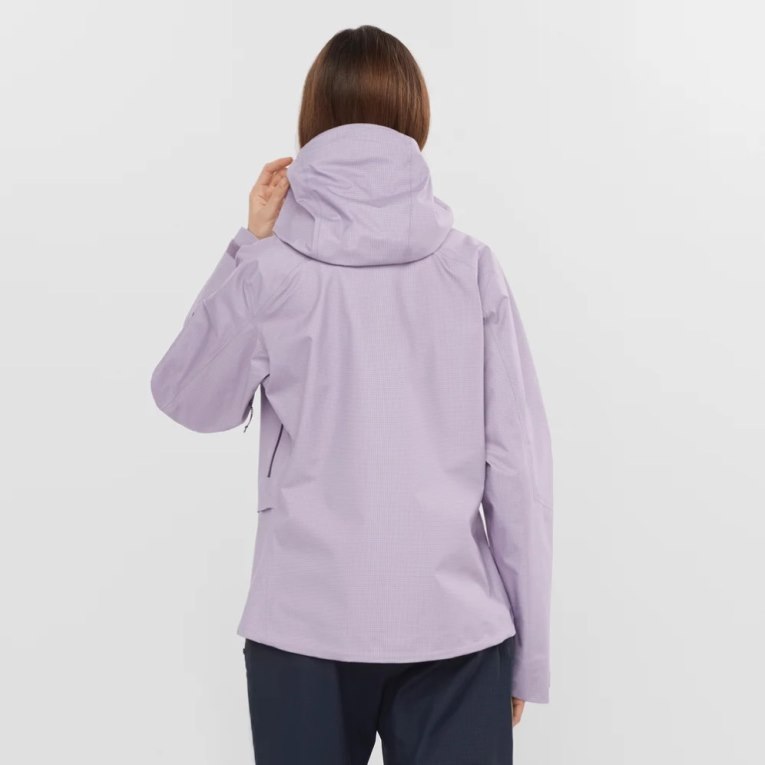 Lavender Salomon Outpeak GTX 3L Women's Shell Jackets | IE WX1764